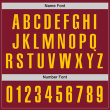 Load image into Gallery viewer, Custom Crimson Yellow Performance Golf Polo Shirt