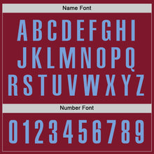 Load image into Gallery viewer, Custom Crimson Light Blue Performance Golf Polo Shirt