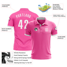 Load image into Gallery viewer, Custom Pink White Performance Golf Polo Shirt