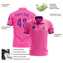 Load image into Gallery viewer, Custom Pink Purple Performance Golf Polo Shirt