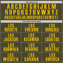 Load image into Gallery viewer, Custom Olive Yellow Performance Salute To Service Golf Polo Shirt