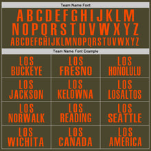 Load image into Gallery viewer, Custom Olive Orange Performance Salute To Service Golf Polo Shirt