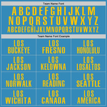 Load image into Gallery viewer, Custom Panther Blue Yellow Performance Golf Polo Shirt