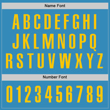 Load image into Gallery viewer, Custom Panther Blue Yellow Performance Golf Polo Shirt