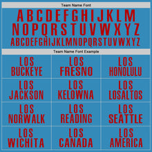 Load image into Gallery viewer, Custom Panther Blue Red Performance Golf Polo Shirt