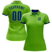 Load image into Gallery viewer, Custom Neon Green Royal Performance Golf Polo Shirt