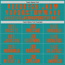 Load image into Gallery viewer, Custom Aqua Orange Performance Golf Polo Shirt