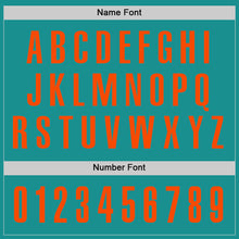 Load image into Gallery viewer, Custom Aqua Orange Performance Golf Polo Shirt