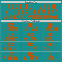 Load image into Gallery viewer, Custom Aqua Texas Orange Performance Golf Polo Shirt