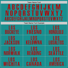 Load image into Gallery viewer, Custom Aqua Red Performance Golf Polo Shirt