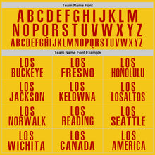 Load image into Gallery viewer, Custom Yellow Red Performance Golf Polo Shirt