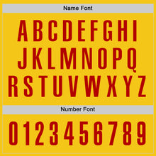 Load image into Gallery viewer, Custom Yellow Red Performance Golf Polo Shirt