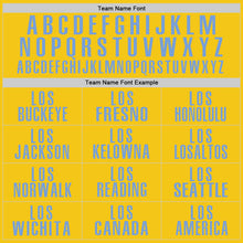 Load image into Gallery viewer, Custom Yellow Light Blue Performance Golf Polo Shirt