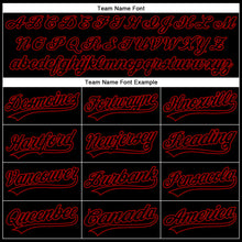 Load image into Gallery viewer, Custom Black Red Performance Vapor Golf Polo Shirt