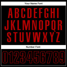 Load image into Gallery viewer, Custom Black Red Performance Vapor Golf Polo Shirt