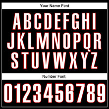 Load image into Gallery viewer, Custom Black White-Red Performance Vapor Golf Polo Shirt