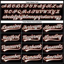 Load image into Gallery viewer, Custom Black White-Orange Performance Vapor Golf Polo Shirt