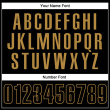 Load image into Gallery viewer, Custom Black Black-Old Gold Performance Vapor Golf Polo Shirt