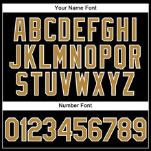 Load image into Gallery viewer, Custom Black Old Gold-White Performance Vapor Golf Polo Shirt