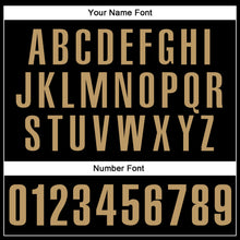 Load image into Gallery viewer, Custom Black Old Gold Performance Vapor Golf Polo Shirt