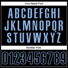 Load image into Gallery viewer, Custom Black Black-Light Blue Performance Vapor Golf Polo Shirt