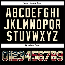 Load image into Gallery viewer, Custom Black Vintage USA Flag-Cream Performance Vapor Golf Polo Shirt