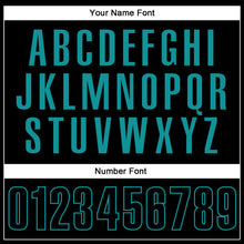 Load image into Gallery viewer, Custom Black Black-Teal Performance Vapor Golf Polo Shirt