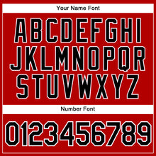 Load image into Gallery viewer, Custom Red Black-White Performance Vapor Golf Polo Shirt