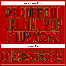 Load image into Gallery viewer, Custom Red Red Black-Old Gold Performance Vapor Golf Polo Shirt