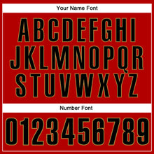 Load image into Gallery viewer, Custom Red Black-Old Gold Performance Vapor Golf Polo Shirt