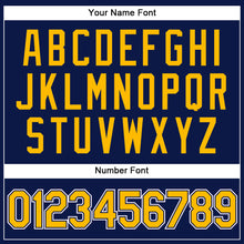 Load image into Gallery viewer, Custom Navy Gold-White Performance Vapor Golf Polo Shirt