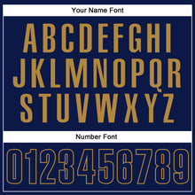 Load image into Gallery viewer, Custom Navy Navy-Old Gold Performance Vapor Golf Polo Shirt