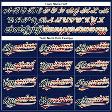 Load image into Gallery viewer, Custom Navy Vintage USA Flag-Cream Performance Vapor Golf Polo Shirt