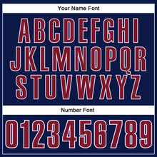 Load image into Gallery viewer, Custom Navy Crimson-White Performance Vapor Golf Polo Shirt