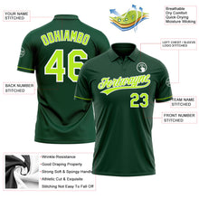 Load image into Gallery viewer, Custom Green Neon Green-White Performance Vapor Golf Polo Shirt