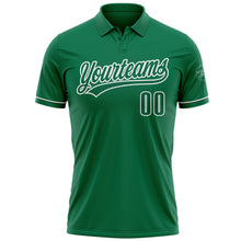 Load image into Gallery viewer, Custom Kelly Green Kelly Green-White Performance Vapor Golf Polo Shirt