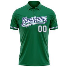 Load image into Gallery viewer, Custom Kelly Green White-Royal Performance Vapor Golf Polo Shirt