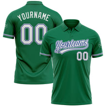 Load image into Gallery viewer, Custom Kelly Green White-Royal Performance Vapor Golf Polo Shirt