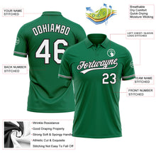 Load image into Gallery viewer, Custom Kelly Green White-Black Performance Vapor Golf Polo Shirt