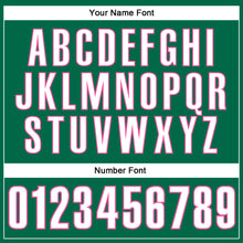 Load image into Gallery viewer, Custom Kelly Green White-Pink Performance Vapor Golf Polo Shirt