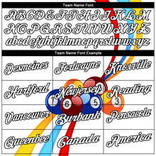 Load image into Gallery viewer, Custom White Black 3D Pattern Design Billiards Performance Polo Shirt