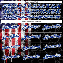 Load image into Gallery viewer, Custom Black Red-Royal 3D Pattern Design Billiards Snooker 8 Ball American Flag Performance Polo Shirt