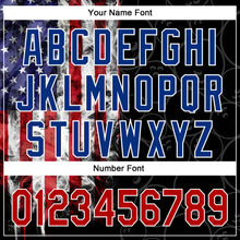 Load image into Gallery viewer, Custom Black Red-Royal 3D Pattern Design Billiards Snooker 8 Ball American Flag Performance Polo Shirt