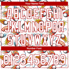 Load image into Gallery viewer, Custom White Red 3D Pattern Design Firely Bowling Performance Polo Shirt