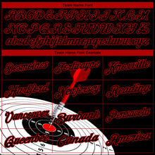 Load image into Gallery viewer, Custom Black Red 3D Pattern Design Dart Board Target Performance Golf Polo Shirt