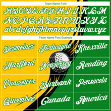 Load image into Gallery viewer, Custom Yellow White-Grass Green 3D Pattern Design Golf Ball Performance Golf Polo Shirt