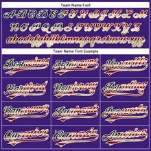 Load image into Gallery viewer, Custom Purple Vintage USA Flag-Cream Performance Vapor Golf Polo Shirt