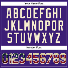 Load image into Gallery viewer, Custom Purple Vintage USA Flag-Cream Performance Vapor Golf Polo Shirt