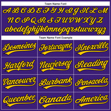 Load image into Gallery viewer, Custom Purple Black-Yellow Performance Vapor Golf Polo Shirt