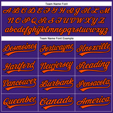 Load image into Gallery viewer, Custom Purple Black-Orange Performance Vapor Golf Polo Shirt